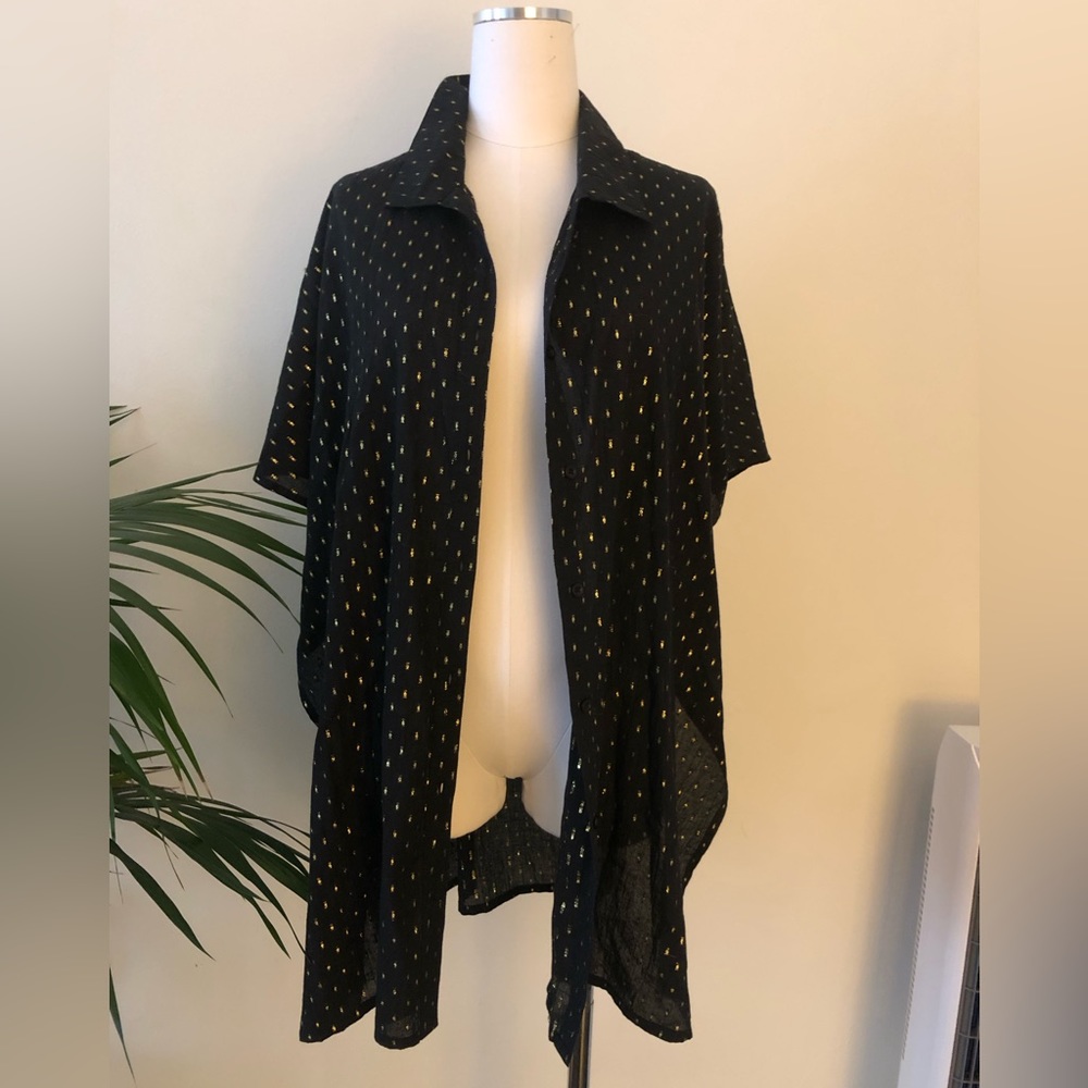 🖤⭐️ Black and gold oversized swimsuit cover up - one size fits all!